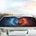 Glowing Icy Fire Split Wolf Head Silver Crown - Car Decor Gift for Wildlife Lovers Car Sunshade - 5