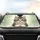 Fluffy Tabby Kitten Blue-Green Eyes Pink Tongue Long Whiskers - Pet Owner Gift Car Sunshade - 4