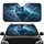 Majestic Electric Cyan Wolf Heterochromatic Eyes Stormy Lightning - Wildlife Lover Gift Car Sunshade - 1