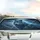 Majestic Electric Cyan Wolf Heterochromatic Eyes Stormy Lightning - Wildlife Lover Gift Car Sunshade - 5