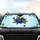 Juicy Blueberries Green Leaves Delicate Flowers - Botanical Garden Gift Car Sunshade - 4