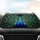 Peacocks Plumage Heart Shape Fanned Tail Feathers Ocelli - Gift for Wildlife Lovers Car Sunshade - 4