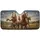 Expressive Horses Golden Hour Countryside Scene - Horse Lover Gift Car Sunshade - 3