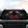 Grim Reaper Scary Skeleton Glowing Eyes Fiery Flames - Halloween Decor Gift Car Sunshade - 4