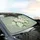 Creamy White Roses Pale Blue Flowers Light Green Hearts Car Decor Gift Car Sunshade - 6
