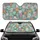Jungle Cat Leopard Faces Tropical Leaves - Wildlife Lover Gift for Cat Lover Car Sunshade - 1