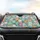 Jungle Cat Leopard Faces Tropical Leaves - Wildlife Lover Gift for Cat Lover Car Sunshade - 4