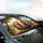 Anthropomorphic Rabbits Colorful Sunglasses Driving Rural Landscape - Wildlife Lover Gift Car Sunshade - 6