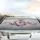 Delicate Pink Flowers Swirling Dark Tendrils Misty Gray - Car Decor Gift Car Sunshade - 5