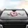 Delicate Pink Flowers Swirling Dark Tendrils Misty Gray - Car Decor Gift Car Sunshade - 4