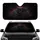 Black Viper Coiled Striking Snake Razor Fangs Glowing Red Eyes - Wildlife Reptile Lover Gift Car Sunshade - 1