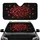 Floating Glossy Ripe Red Cherries Green Stems Black Background - Fruit Lover Gift Car Sunshade - 1