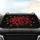 Floating Glossy Ripe Red Cherries Green Stems Black Background - Fruit Lover Gift Car Sunshade - 4