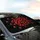 Floating Glossy Ripe Red Cherries Green Stems Black Background - Fruit Lover Gift Car Sunshade - 6
