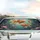 Golden Goldfish Water Lilies Circular Elements Underwater - Aquatic Life Everyday Gift Car Sunshade - 5