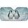Penguins Arctic Landscape Aurora Borealis - Wildlife Lover Winter Gift Car Sunshade - 3
