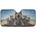Five Happy Huskies Coastal Sand Dune Ocean - Dog Lover Adventure Travel Gift Car Sunshade - 3