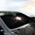 Luminous Full Moon Crescent Moons Stars Galactic Orbits - Astronomy Lover Gift Car Sunshade - 6
