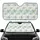 Elegant Watercolor Blue Floral Sprigs Blossoms Leaves Ribbons Polka Dot Scalloped Car Sunshade - 1