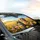 Cool Tabby Cat Golden Retriever Dog Wildflower Fields - Scenic Drive Wildlife Lover Gift Car Sunshade - 6