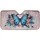 Blue Morpho Butterfly Plumeria Flowers Botanical Leaves - Nature Lover Gift Car Sunshade - 3