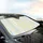 Vertical Stripes Flowers Foliage Polka Dot Lace - Auto Accessory Gift Car Sunshade - 6