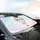 Pastel Hot Air Balloon Dream Big Clouds Stars - Inspirational Car Decor Gift Car Sunshade - 6