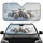 Five Fluffy Sheep Winter Pasture Snowfall - Winter Wonderland Gift for Sheep Lover Car Sunshade - 1