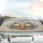 Symmetrical Ivory Blue Tulip Gold Leaves Blue Flowers Pearls - Luxury Car Decor Gift Car Sunshade - 5