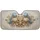 Symmetrical Ivory Blue Tulip Gold Leaves Blue Flowers Pearls - Luxury Car Decor Gift Car Sunshade - 3