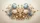 Symmetrical Ivory Blue Tulip Gold Leaves Blue Flowers Pearls - Luxury Car Decor Gift Car Sunshade - 7