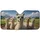 Smiling Alpacas Yellow Sunglasses Green Fields - Wildlife Lover Road Trip Gift Car Sunshade - 3