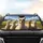 Smiling Alpacas Yellow Sunglasses Green Fields - Wildlife Lover Road Trip Gift Car Sunshade - 4