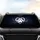 Glowing Heart Paw Print Pet Silhouettes Serene Night Sky - Pet Lover Car Decor Gift Car Sunshade - 4