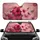 Dark Magenta Pastel Pink Hibiscus Blossoms Foliage Blush Rose - Botanical Decor Gift Car Sunshade - 1