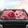 Dark Magenta Pastel Pink Hibiscus Blossoms Foliage Blush Rose - Botanical Decor Gift Car Sunshade - 4