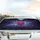 Cosmic Nebula Fuchsia Pink Peony Cyan Butterfly - Car Decor Gift Car Sunshade - 5
