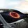 Glowing Fiery Crimson Moon Cosmic Nebula Starfield - Deep Space Lover Gift Car Sunshade - 6