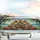 Smiling Man Driving Squirrels Tropical Beach Ocean - Road Trip Gift Car Sunshade - 5