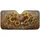 Golden Sunflower Leopard Heart White Blossoms Green Foliage - Everyday Car Accessory Car Sunshade - 3