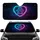 Luminous Heart Paw Print Cosmic Glow Nebula - Pet Lover Travel Gift Car Sunshade - 1