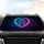 Luminous Heart Paw Print Cosmic Glow Nebula - Pet Lover Travel Gift Car Sunshade - 4
