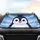 Penguin Face Ethereal Arctic Snowflakes Aurora - Winter Wildlife Gift for Penguin Lovers Car Sunshade - 4