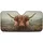 Highland Cow Floral Crown Wild Thistle Scottish Hills - Farmhouse Decor Cow Lover Gift Car Sunshade - 3