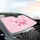 Volumetric Glossy Pink Hearts White Polka Dots - Car Decor Gift Car Sunshade - 6