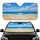 Sun-Drenched Beach Turquoise Ocean Waves - Travel Essentials Car Sunshade - 1