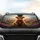Highland Calf Leopard Bow Heather Moorland - Wildlife Lover Gift Car Sunshade - 4