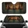 Three Majestic Bay Horses Peering from Rustic Wooden Stable - Horse Lover Farmhouse Decor Gift Car Sunshade - 1