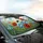 Bumblebee Monarch Red Poppies Blue Teal Flowers - Wildlife Lover Gift Car Sunshade - 6