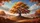 Magnificent Ancient Oak Tree Golden Autumn Foliage Landscape - Fall Season Car Decor Car Sunshade - 7